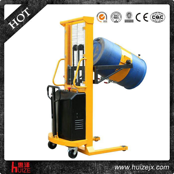 半電動(dòng)多功能油桶車（單門架，夾塑桶）2