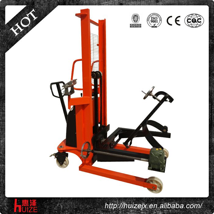 半電動(dòng)稱重油桶車（夾鐵桶，手搖翻轉(zhuǎn)倒料）2